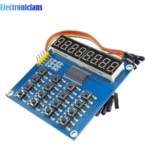 DIY KIT TM1638 Digital LED Display 3-Wire 16 Keys 8 Bits Keyboard 8-Bit Digital Tube Board Scan And KEY LED Module For Arduino