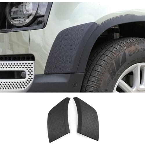 For Land Rover Defender 110 2020 2021 ABS Black Front Side Anti Scratch Protection Panel Cover Trims Car Accessories