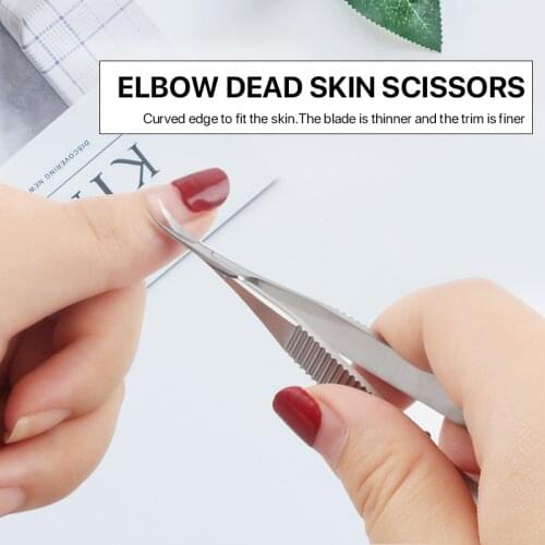 Stainless Steel INOX Curved Cuticle Scissors Dead Skin Remover Manicure Pedicure Grooming Professional Finger & Toe Nail Care