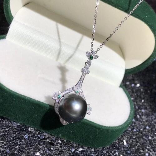 Charm Style 925 Sterling Silver Pendant Base Settings Mountings Findings Parts for Pearl Crystal Jade Agate 5pcs/lot