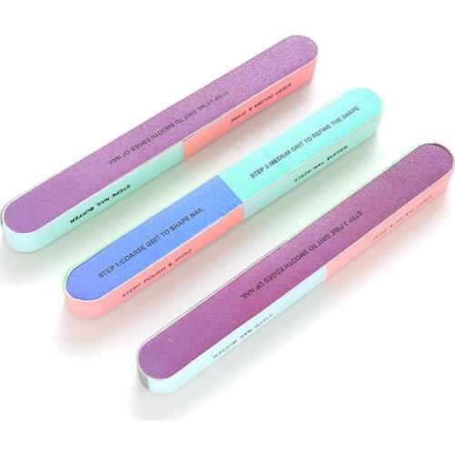 1pc Pro Nail Files Random Color Acrylic Nail Buffer Buffing Sanding Block Files Salon UV Gel Manicure Pedicure Sanding Nail Art