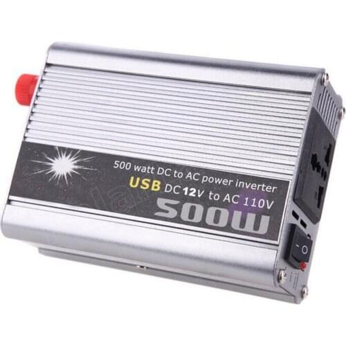 Portable Transformer 500W Car Auto Power Inverter DC 12V to AC110V Modified Sine Wave Converter Adapter USB charger
