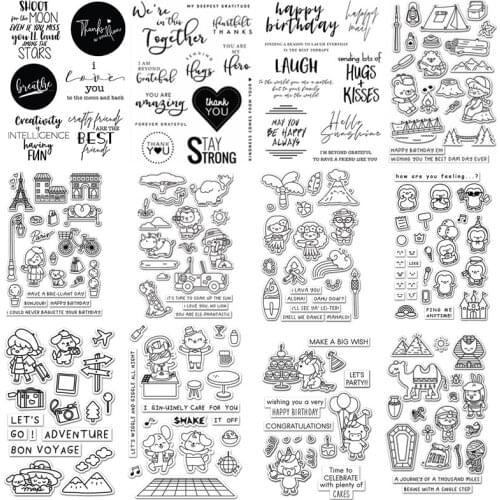 Camping Paris Fun Night Adventure Birthday Unicorn Penguin Agenda Dies Matching Stamps Scrapbooking For Card Making New Die 2021