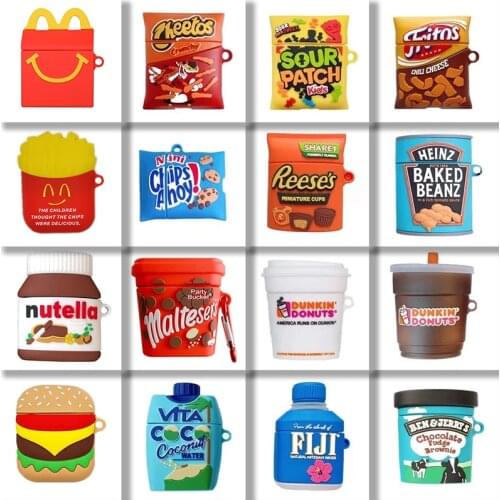 Chocolate maltesers party bucket earphone case for AirPods 2 1 charge box silicone shockproof headphone cover for airpods pro 3