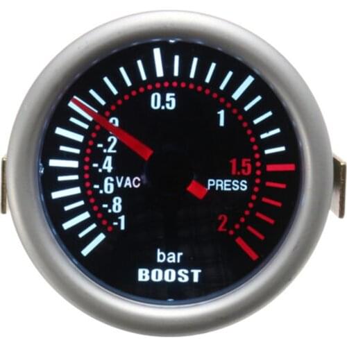 Gray 2" 52mm Universal Car LED Digital Boost Vacuum PSI Gauge 12V Boost Bar Gauge Meter LED display with installation manual
