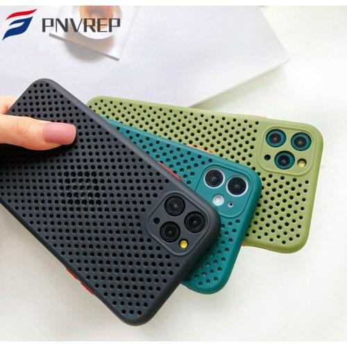 X XS MAX XR 7 8 6 6S Plus SE 2020 2 Heat Dissipation Breathable Cooling Case Liquid Silicone Case For iPhone 12 Mini 11 Pro Max