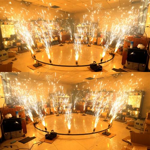 360 Degree Spinning Wedding Decoration Centerpiece Wireless Remote Control Pyrotechnic Cold Firework Machine Stage firing System