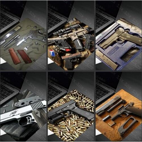 Yzuoan 22X18CM Max Promotion Gun Mouse Pad Gaming Mouse Pad NO Locked Edge Gamer Mat Computer Desk Pad Mouse Keyboard Play Mats