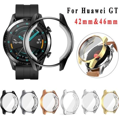Screen Protector Cover for Huawei Watch GT 2 46mm 42mm Case GT2 Soft plating TPU Scratch-resistant Shell Lightweight Bumper