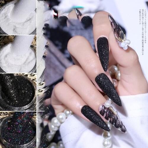 1Set Nail Powder,Matte Shining Clear- Holographic Diamond Dust Nail Art Pigment White Diamonds Mica Fine Woolen Sugar Powder