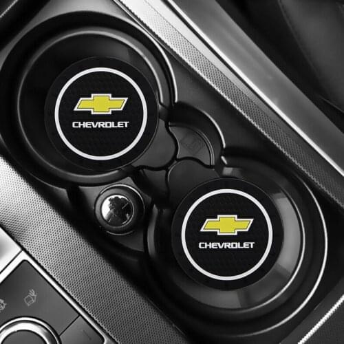 2pc Car Cup Holder Coaster Non slip Pad Mat Interior Decoration For Chevrolet Colorado Cruze Spark Captiva Malibu Trax Aveo