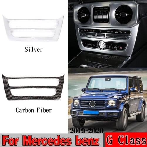 ABS Chrome/Carbon Fiber For Mercedes Benz G Class W463 G500 2019-2020 Central Control Mode Frame Trim Interior Car Accessories