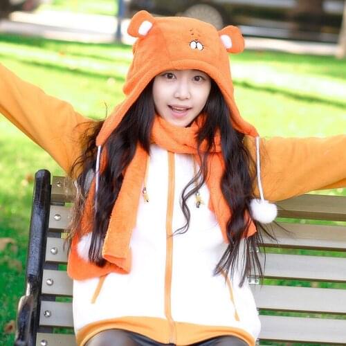 Anime Himouto Umaru-chan Cosplay Cartoon Hat Doma Umaru Cute Caps Girls Plush toys flannel Scarf for Winter Lolita Hat Gift
