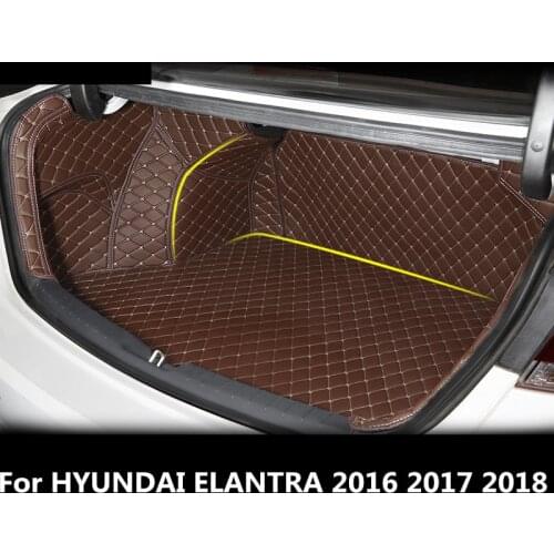 Car all-inclusive trunk mat case for Interior decoration Auto Accessories For hyundai Elantra 2016 2017 2018