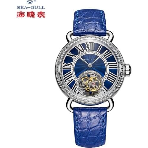 Seagull watch ladies tourbillon mechanical watch manual tourbillon hollow mechanical watch high-end Chinese watch 718.91.6034L