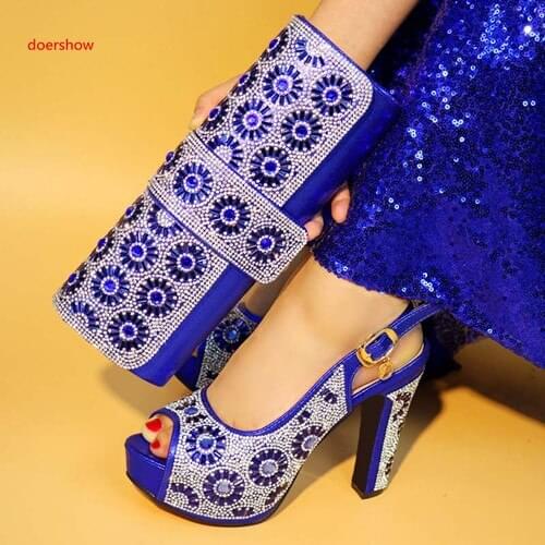 Doershow Italian Shoes and Bags To Match Shoes with Bag Set Shoes and Bag Set African Sets 2018 Matching Shoes and Bags SLY1-4