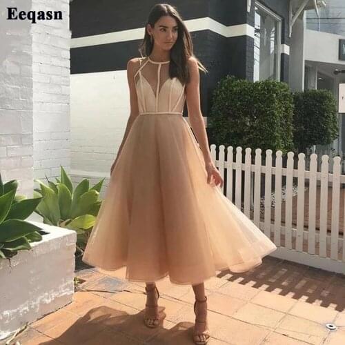 Eeqasn Women's Dresses Below The Knee