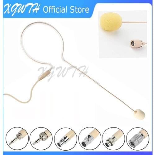 Single Ear Headset Microphone Condenser Headworn Mic for Shure ULX SLX Sennheiser G2 G3 Audio-Technica AKG MiPro Wireles System