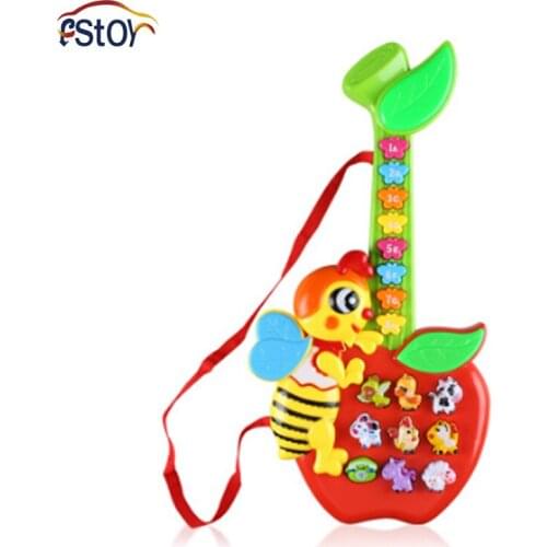 Guitar Electronic Music Piano Instrument Childrens Infants Multi-Function Cartoon Animal Park Educational Toys Baby Puzzles Set