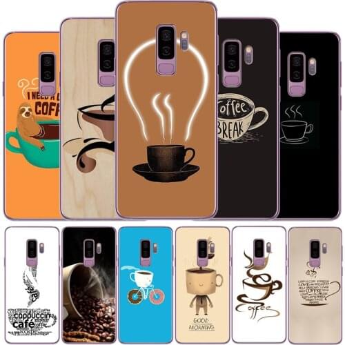 Coffe Hot Sale Fashion phone case For Samsung S7 S8 S9 S10 S20 EDGE Plus Lite note8 note9 note10 soft Back Cover Silicone