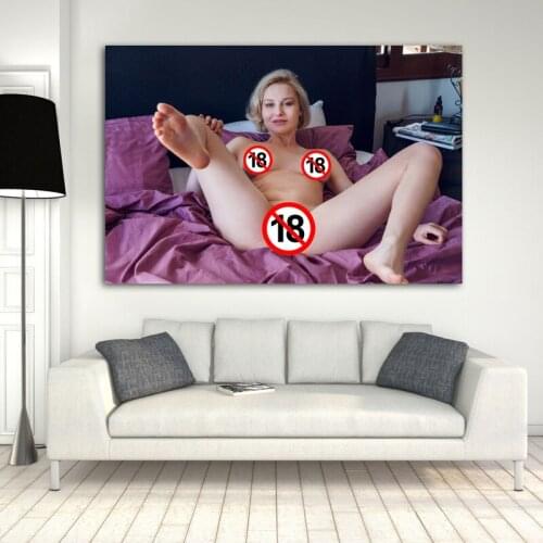 Beauty Wallpaper Sexy Women Blonde Girl Adult Paintings Posters Canvas Wall Art Print for Home Room Decor