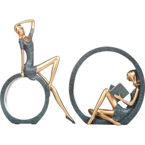 Fashion Campus Girl Figurine Handmade Resin Bonny lass Miniature Character Favourite Ornament Craft for Room Decor Souvenir Gift