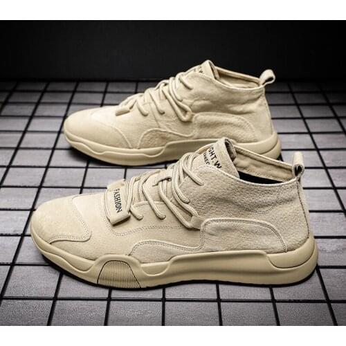 Men 2020 Spring & Autumn Classic Casual Boots Wearable Male Fashion Shoes Men Lace-up Casual Gray Brand Mens Boots