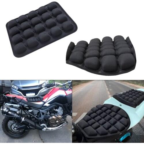 Motorcycle Air Seat Cushion Inflatable Air Pad Pressure Relief Ride Seat Cushion Cover Seat Sunscreen Mat for BMW Honda Yamaha