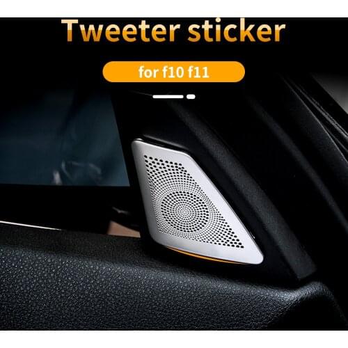 Car front door tweeter cover sticker For BMW F10 5 series high range speaker lid beautify treble horn loudspeaker ABS plated