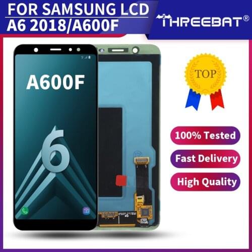 5.6'' New AMOLED Display For SAMSUNG Galaxy A6 2018 LCD Display A600 SM-A600F A600FN LCD Display Touch Screen Digitizer Assembly