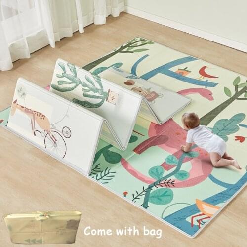 Educational Mat 1cm Thick Foldable Baby Play Mat Kids Room Decor Home Soft Child Crawling Pad Waterproof Large Kids Rug with Bag