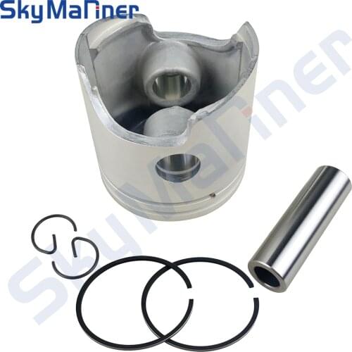 6E7-11631-00 Piston Kit Std With Piston Ring For Yamaha 2T Outboard Parts 9.9 15HP 682 684 63V 63W series D56mm 6E7-11631 Parsun