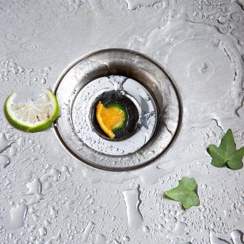 Stainless Steel Sink Filter Sewer Outfall Drain Pipe Strainer Hair Stopper Kitchen Bathroom Shower Drain Hole Trap Plug