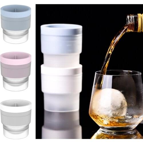 Silicone Sphere Ice Cube Mold Kitchen Reusable Slow Melting DIY Ice Ball Round Jelly Making Mould For Cocktail Whiskey Drink