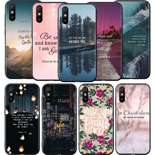 Bible Quotes Silicone Cover For Xiaomi Redmi 9 9T 9C 8 7 6 Pro 9AT 9A 8A 7A 6A S2 5 5A 4X Plus Phone Case