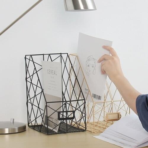 Nordic Iron Storage Shelf Desktop Books And Magazines Shelf Document Shelf Office Storage Shelf Storage And Finishing Shelf