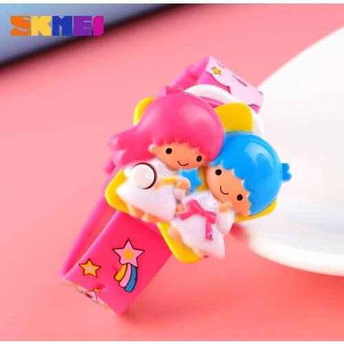 SKMEI Kids Digital Watches Creative Watch Fun Children Watch Flower Angel Baby Cartoon Waterproof Small Boys Girls montre enfant