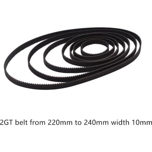 3D printer belt GT2 closed loop rubber 2GT timing 228 230 232 234 236 238 240 242 244 248 Length 228mm 230mm 248mm width 10mm