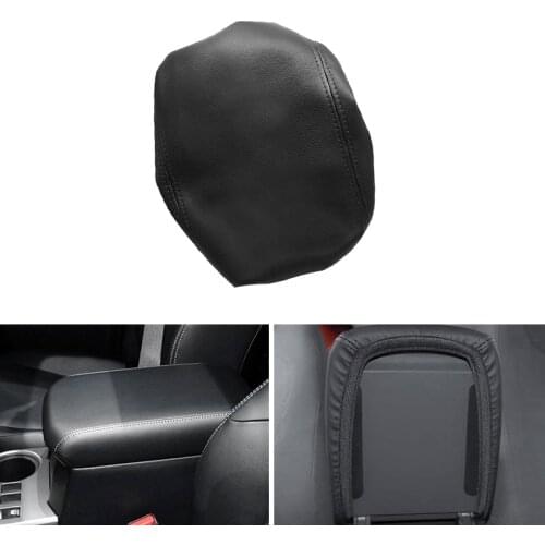 Car-styling Microfiber Leather Interior Center Control Lid Armrest Box Cover Trim Elastic Band Type For Toyota 4Runner 2010 - 18