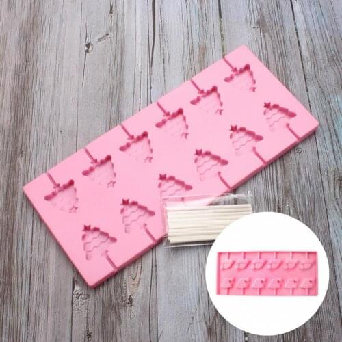 Heat Insulation Silicone Christams Style DIY Chocolate Mold for Home