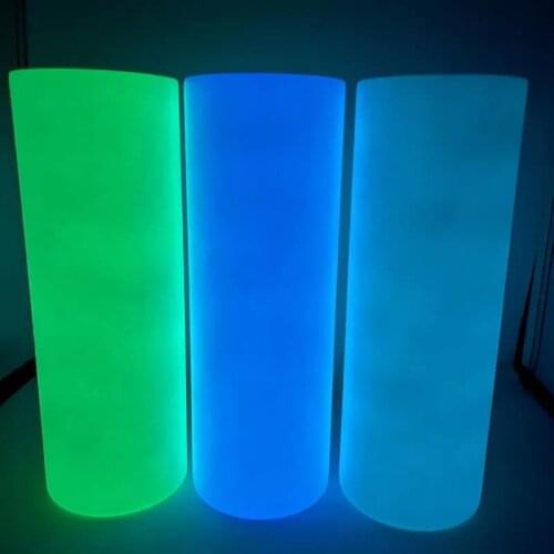 Double Wall Vacuum Stainless Steel Thermo Sublimation Cups Straight 20oz Glow in dark Sublimation Tumbler