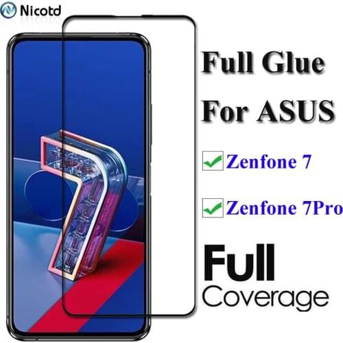 1-3pcs Full Glued Tempered Glass For Asus ZenFone 7 7 Pro ZS670KS ZS671KS Zenfone7 7Pro Zenfone7Pro Screen Protective Glass Film