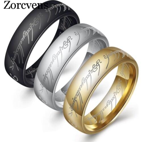 Modyle 2020 Midi Stainless Steel One Ring of Power Gold Color Wedding Ring Lovers Women Men Fashion Jewelry Wholesale