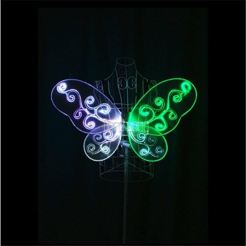 TC-171F Belly dance led women dresses butterfly led costumes ballroom dance wears led wings bar dj RGB full color Programmable