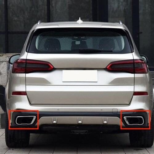 1 Pair Exhaust Pipe Decoration Cover Stickers for BMW X5 X7 Auto Tail Throat Trim Decals Car Exterior Sticker Car Accessories
