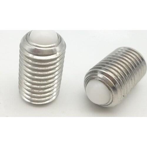 1pcs M6-M16 stainless steel Allen bead positioning screw nylon ball head universal roller spring plunger bolt 13mm-25mm long