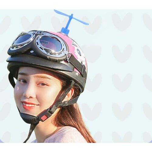 1pcs Motorcycle Helmet Suction Cup Childhood fun Propeller Fan Decoration Motorcycle Bike Accessories