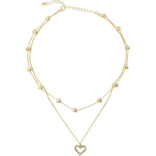 10pcs/lot lastest fashion jewelry accessories gold metal heart necklaces for women