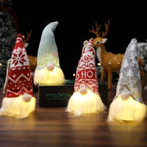 2021 Christmas Glowing Faceless Doll Merry Christmas Decorations for Home Ornaments Xmas Natal New Year Gifts