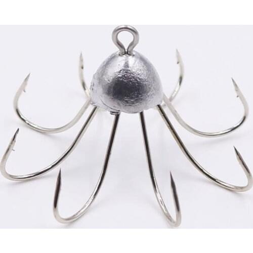 5pcs/pack Fishing tackle accessories fish hook Octopus squid hook Anchor hook